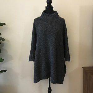 Gray Sweater Poncho